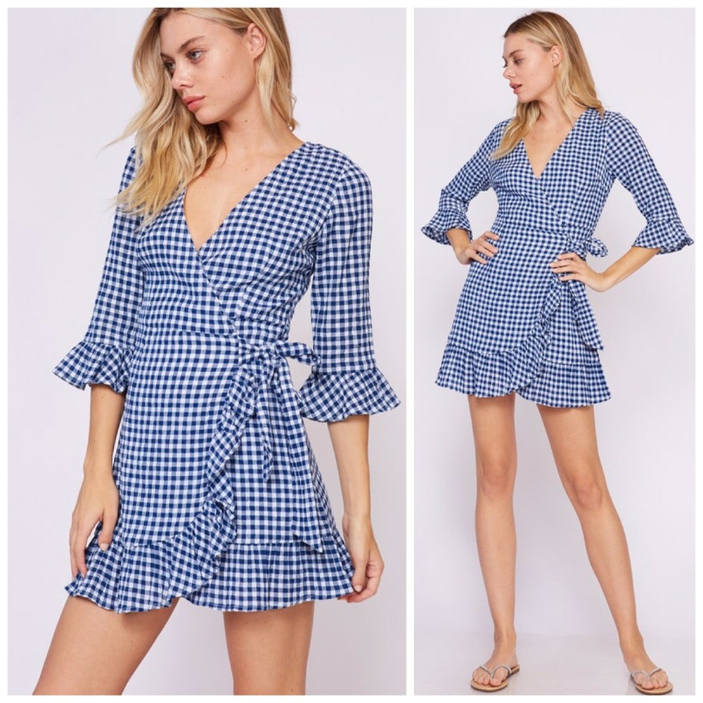 ! LAST 1! 💕Beautiful Cotton Gingham Dress! - Picture 2 of 4